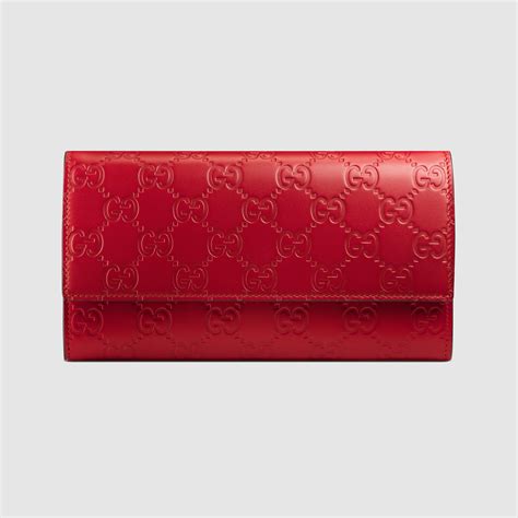 gucci signature wallet red.